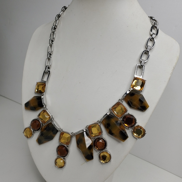 Lia Sophia Zocala Spotted Stone Bib Necklace - Picture 5 of 11